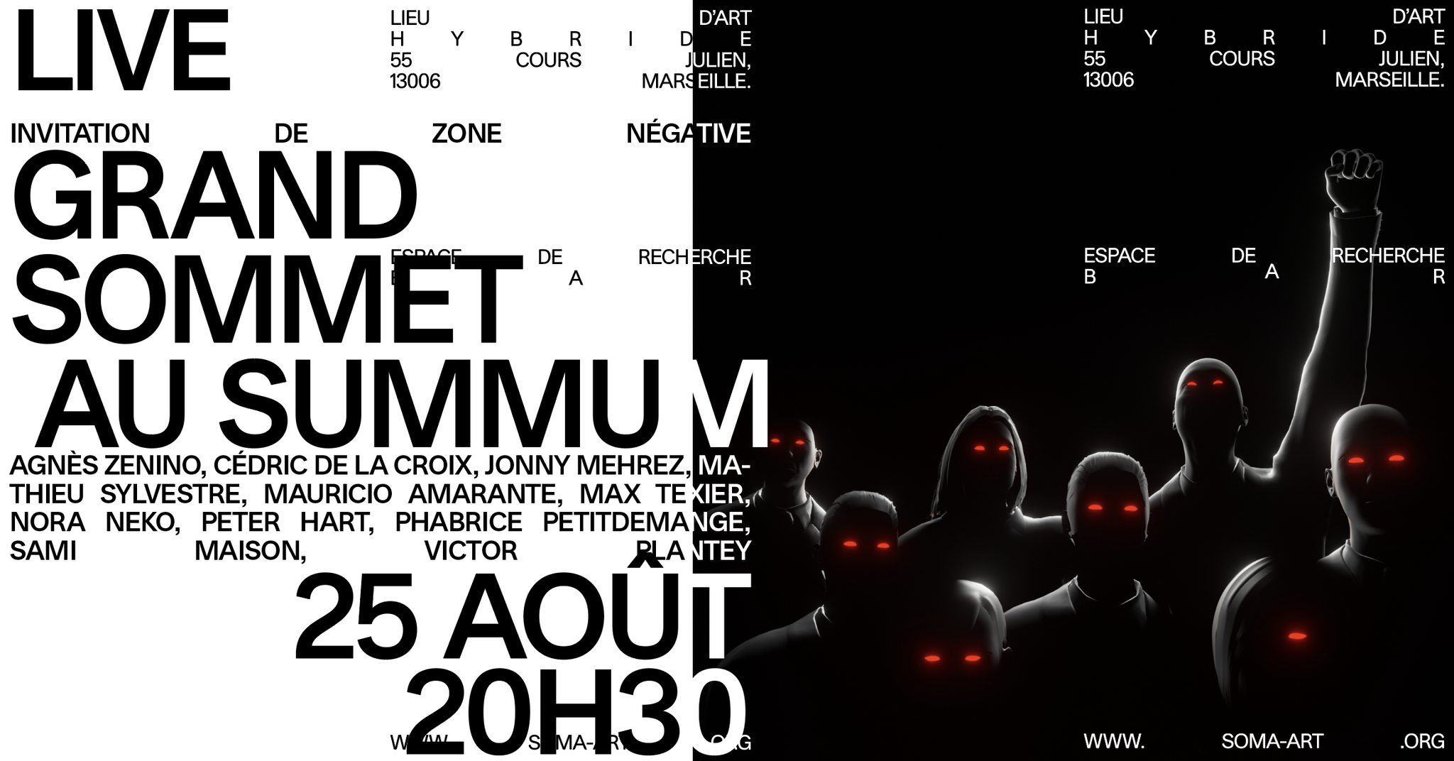 Flyer du Live Grand Sommet au Summum